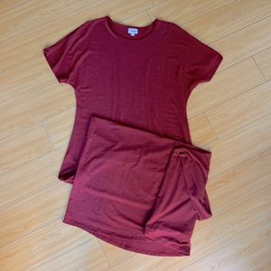 LuLaRoe Women's Maxi Dress in Burgundy